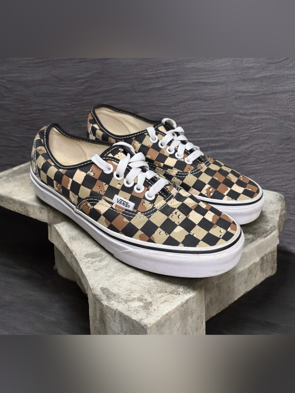 Vans Authentic Desert Camo Checkerboard Sneaker Unisex M6.5/W8 NWOT